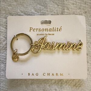 Personalité Gold "Jasmine" Script Bag Charm